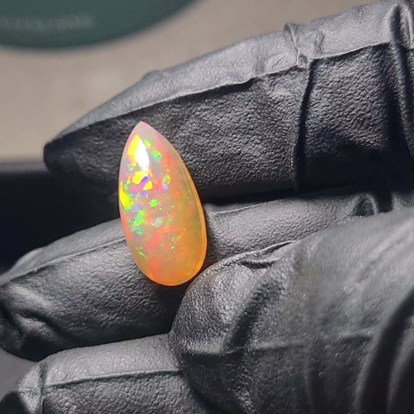 Natural Ethiopian Opal Cabochon | Pear| Size: 22x11mm - The LabradoriteKing