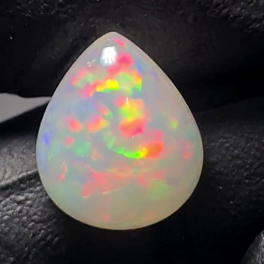Natural Ethiopian Opal Cabochon | Pear| Size: 15x13mm - The LabradoriteKing