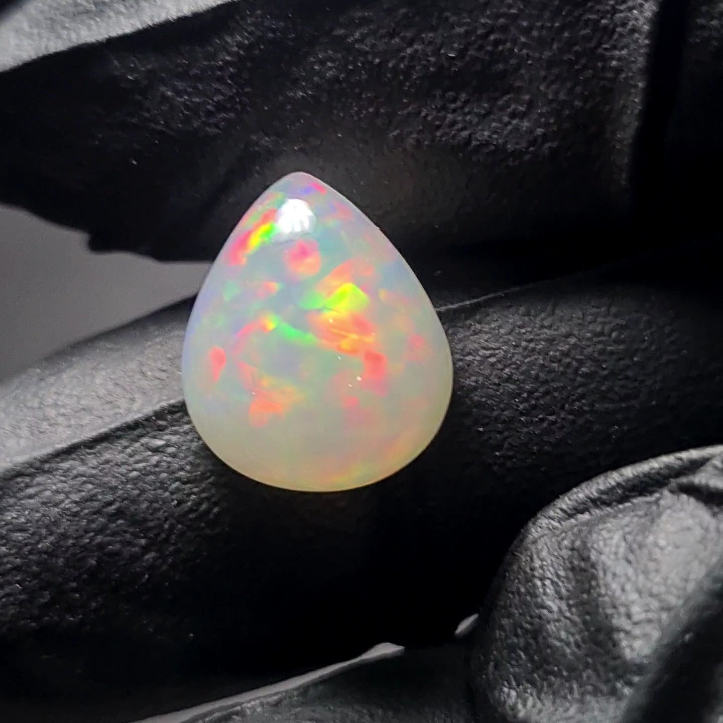 Natural Ethiopian Opal Cabochon | Pear| Size: 15x13mm - The LabradoriteKing