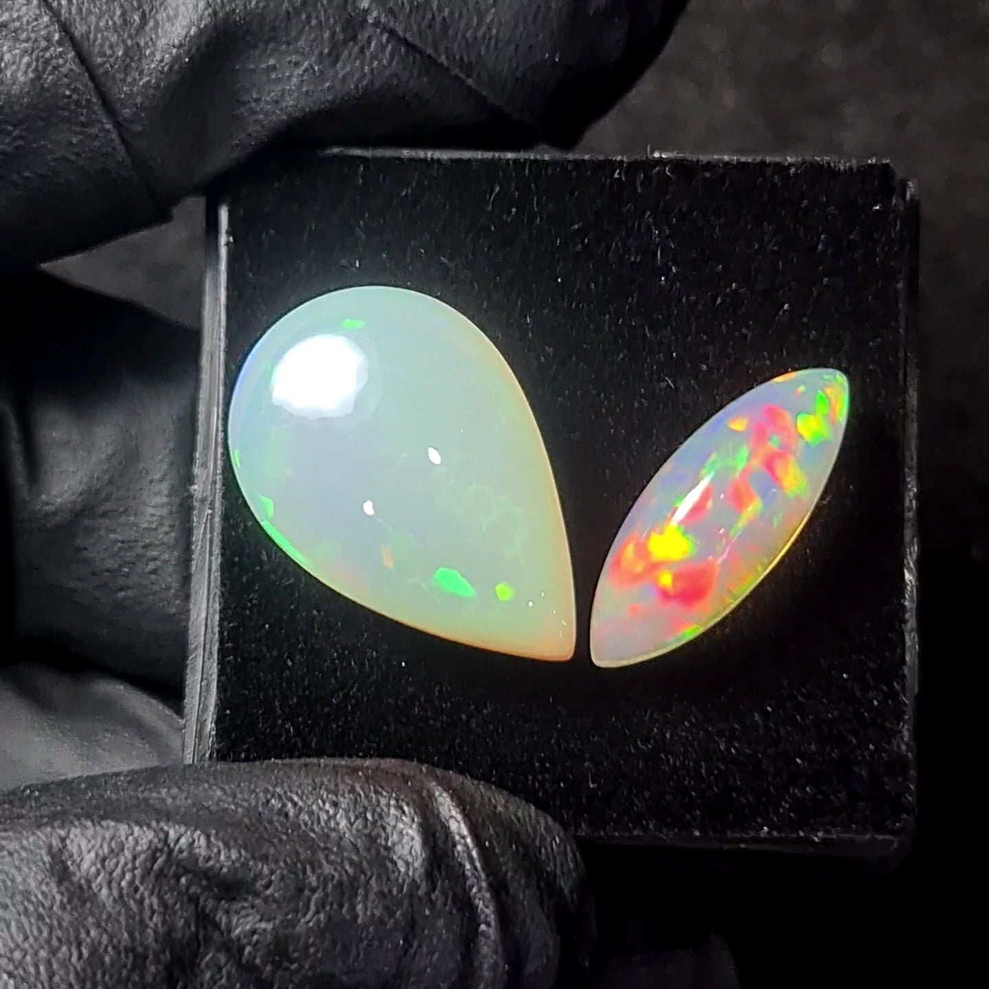 2pcs Natural Ethiopian Opal Cabochon | Pear&Marquis| Size: 8-24mm - The LabradoriteKing