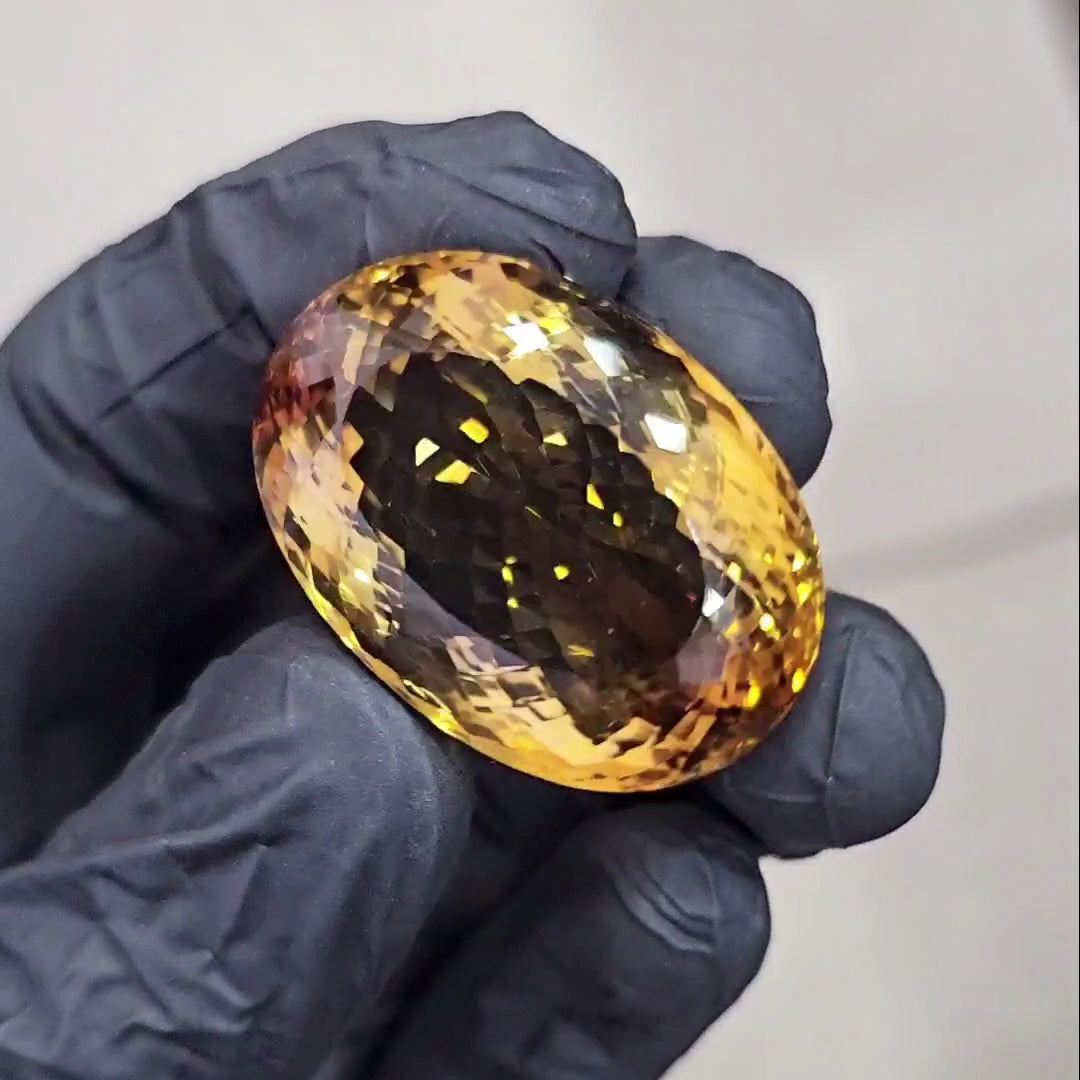 Natural Big Size Citrine | Size: 33x24mm | Flawless Clarity Top Quality - The LabradoriteKing