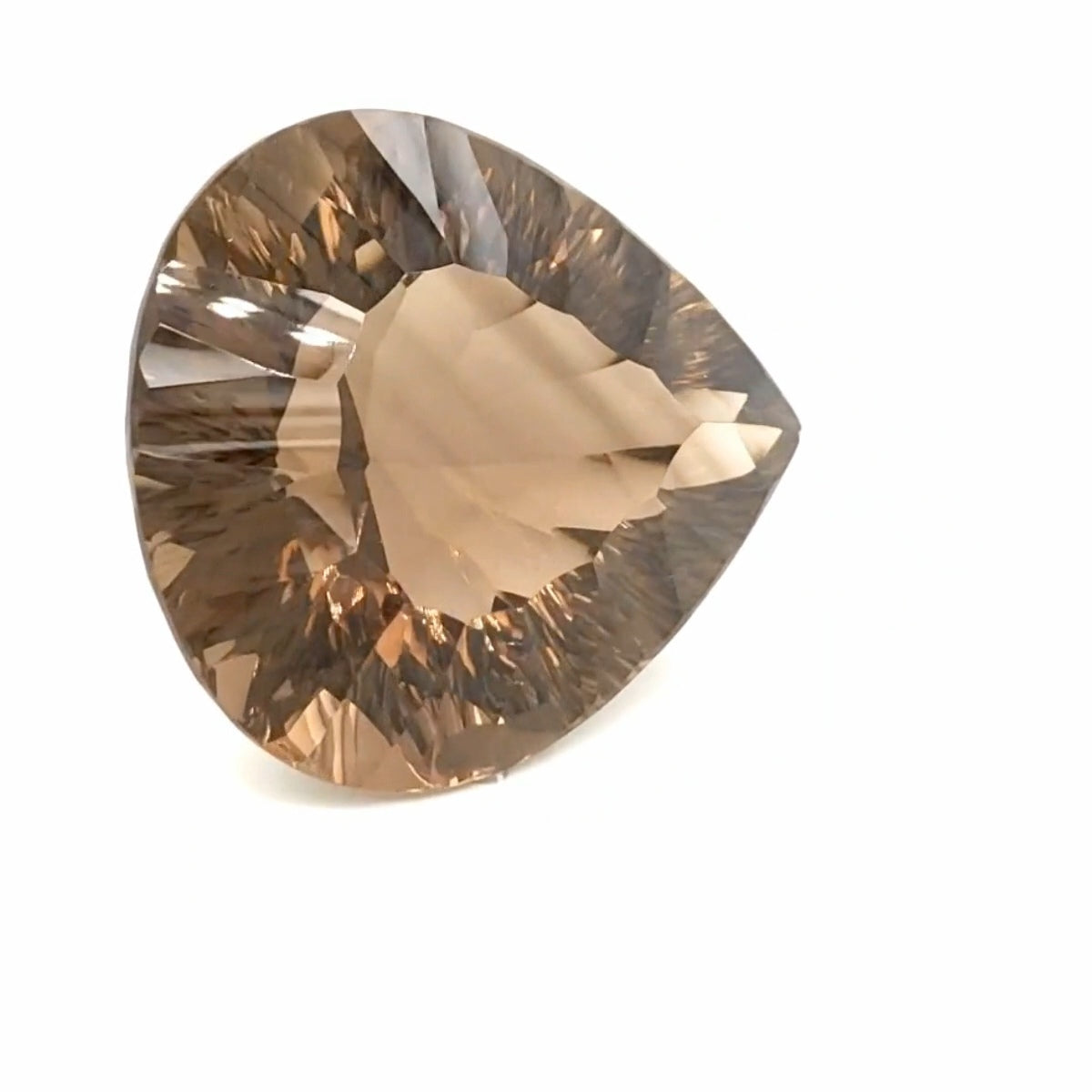 Natural Smoky Quartz Concave Cut | Pear | 33x29mm