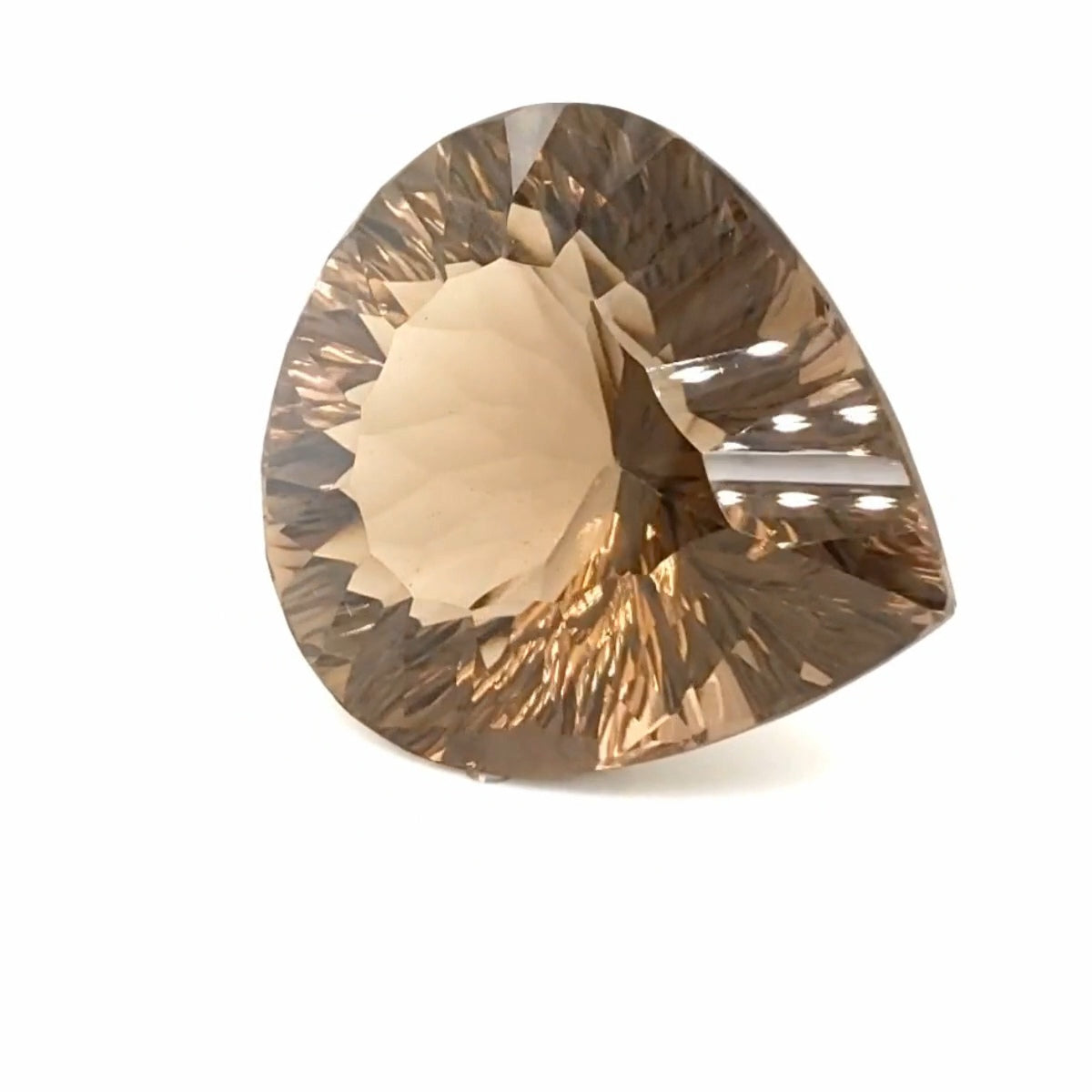 Natural Smoky Quartz Concave Cut | Pear | 33x29mm