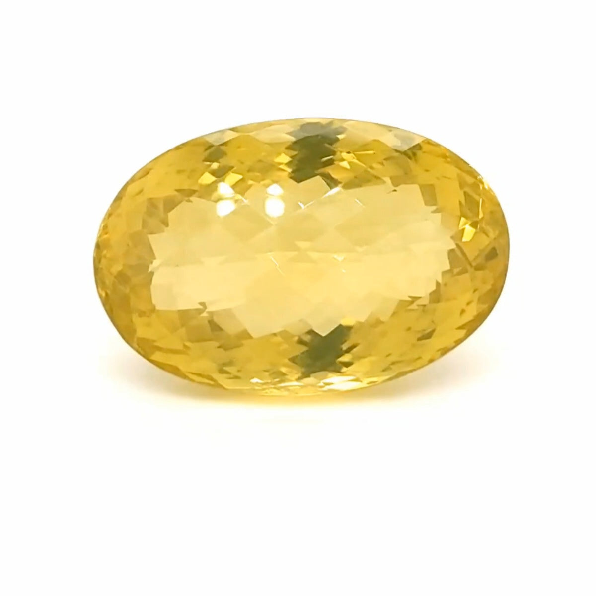Natural Lemon Quartz Checker Cut | Oval | 37x24mm