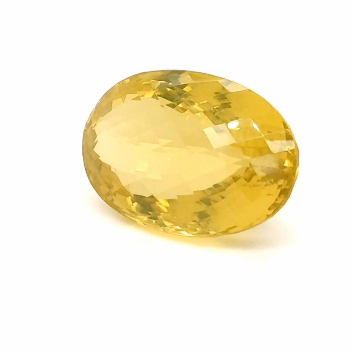 Natural Lemon Quartz Checker Cut | Oval | 37x24mm