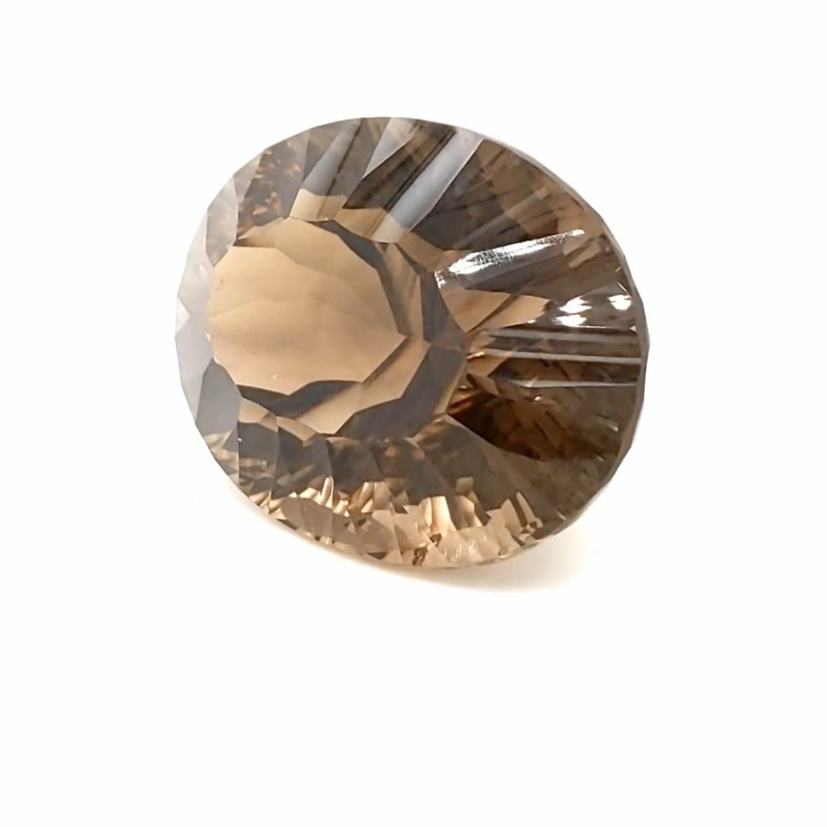 Natural Smoky Quartz Concave Cut | Shape: Oval | 32x25mm