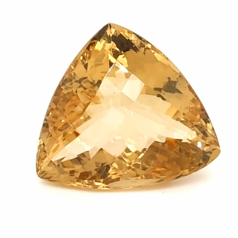 Natural Citrine Checker Cut | Trillion | 28x27mm