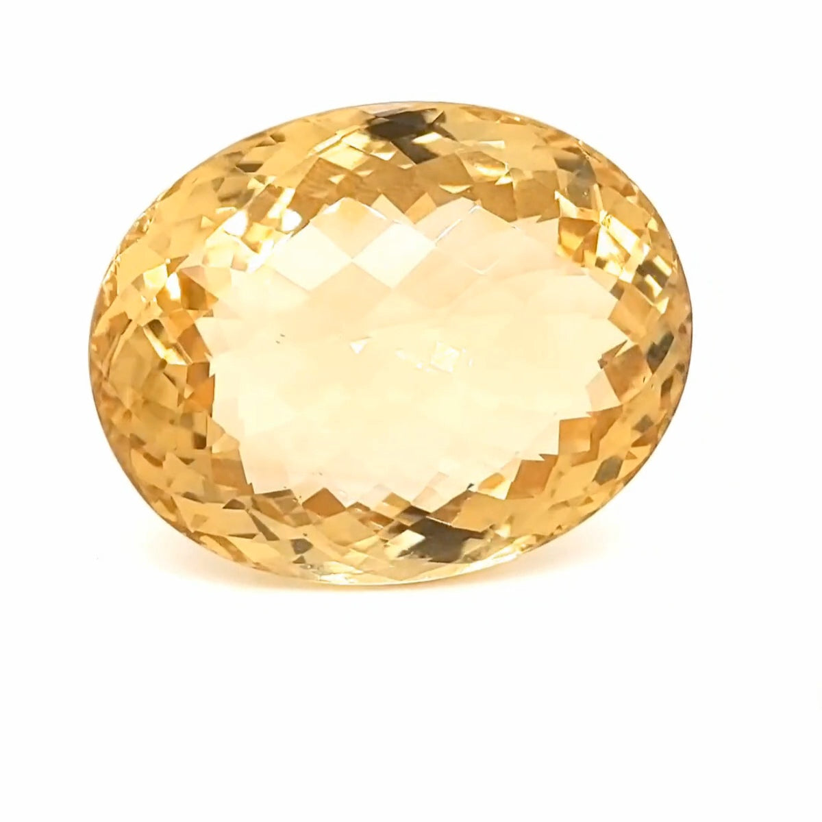 Natural Citrine Checker Cut | Oval | 35x27mm