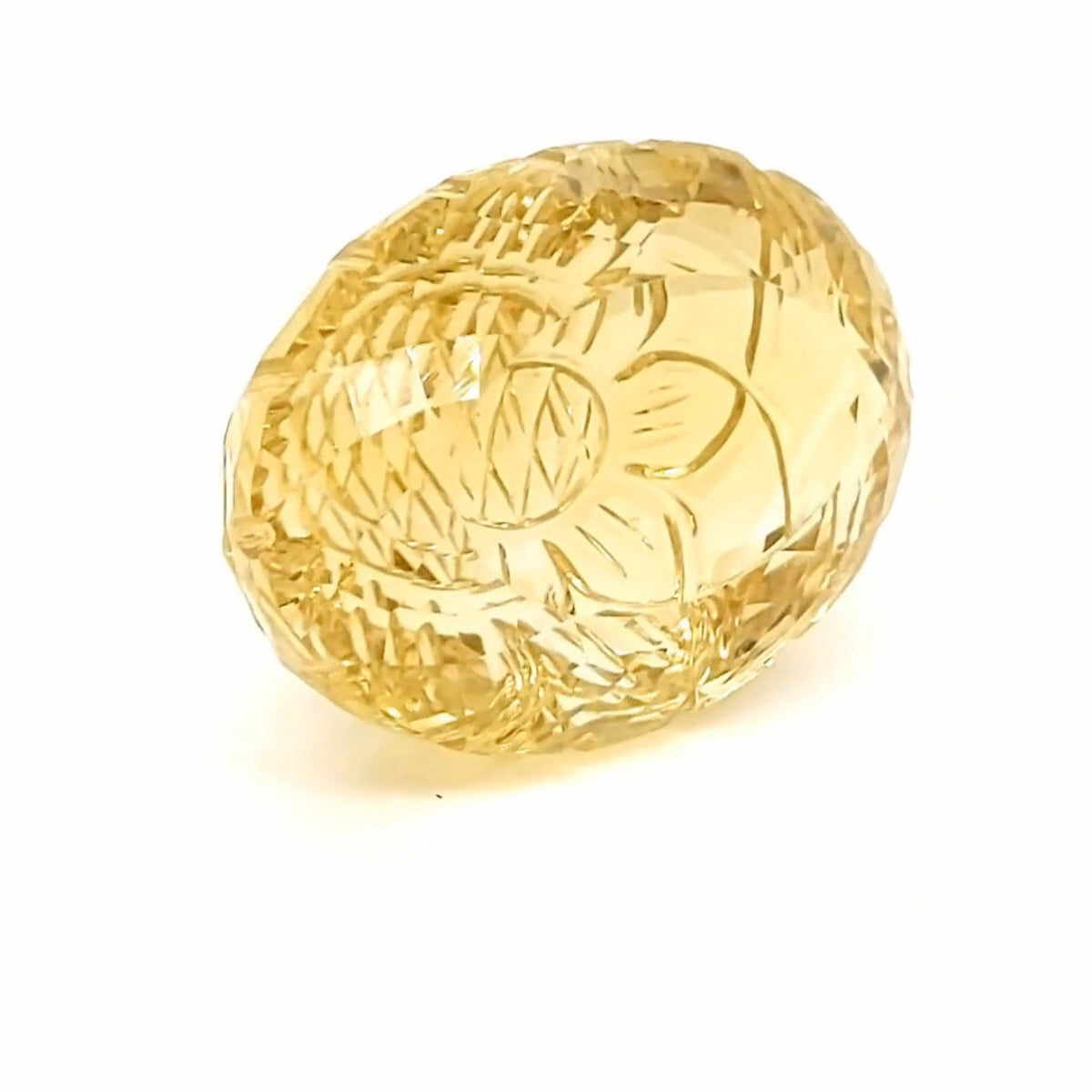 Natural Lemon Quartz Carved | Oval | 27x20mm