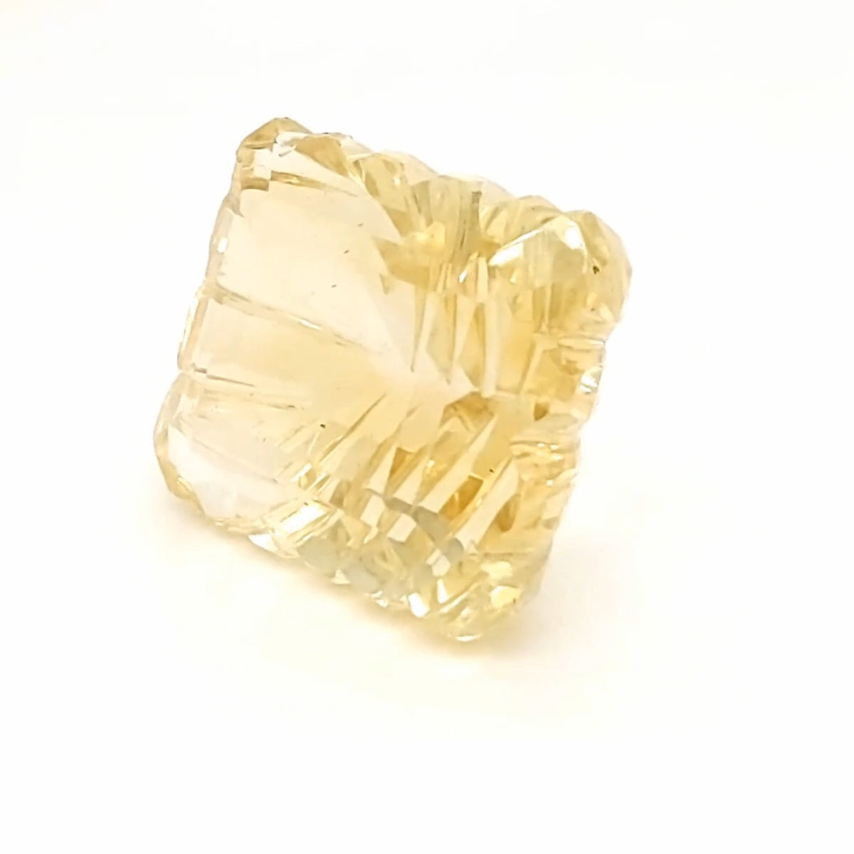 Natural Lemon Quartz Carved | Rectangle | 22x18mm