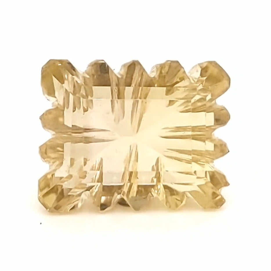 Natural Lemon Quartz Carved | Rectangle |19x15mm
