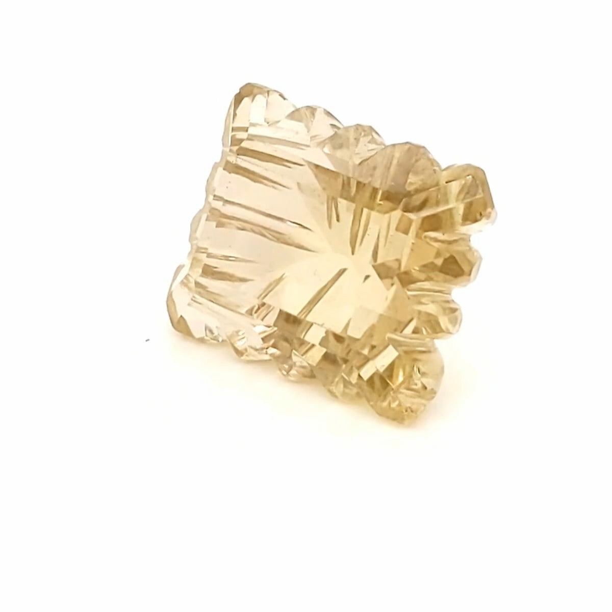Natural Lemon Quartz Carved | Rectangle |19x15mm