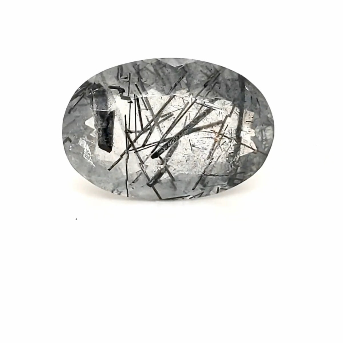 Natural Black Rutile Faceted | Oval | 22x15mm