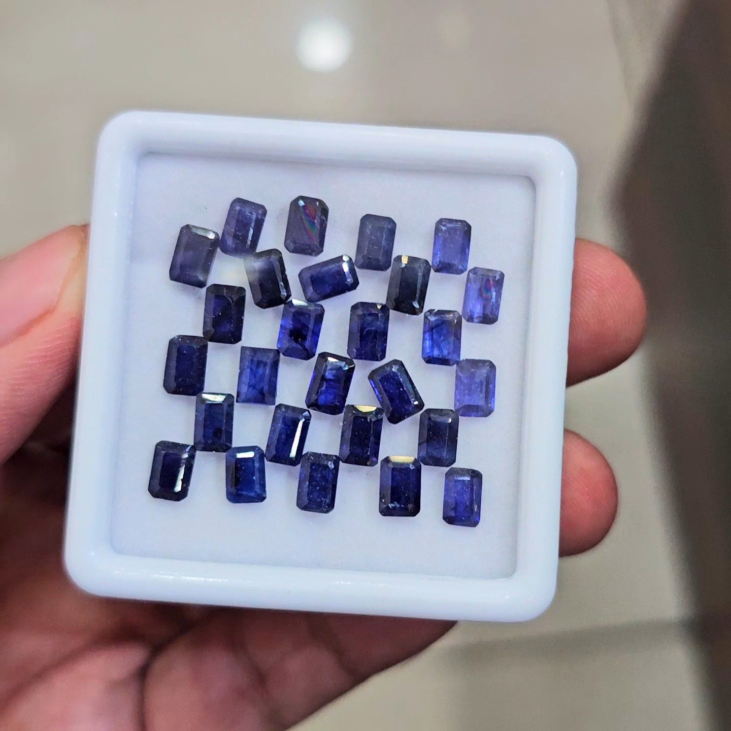 23.1cts Of Natural Blue Sapphire Faceted | Rectangle | Size: 6x4mm | 27pcs