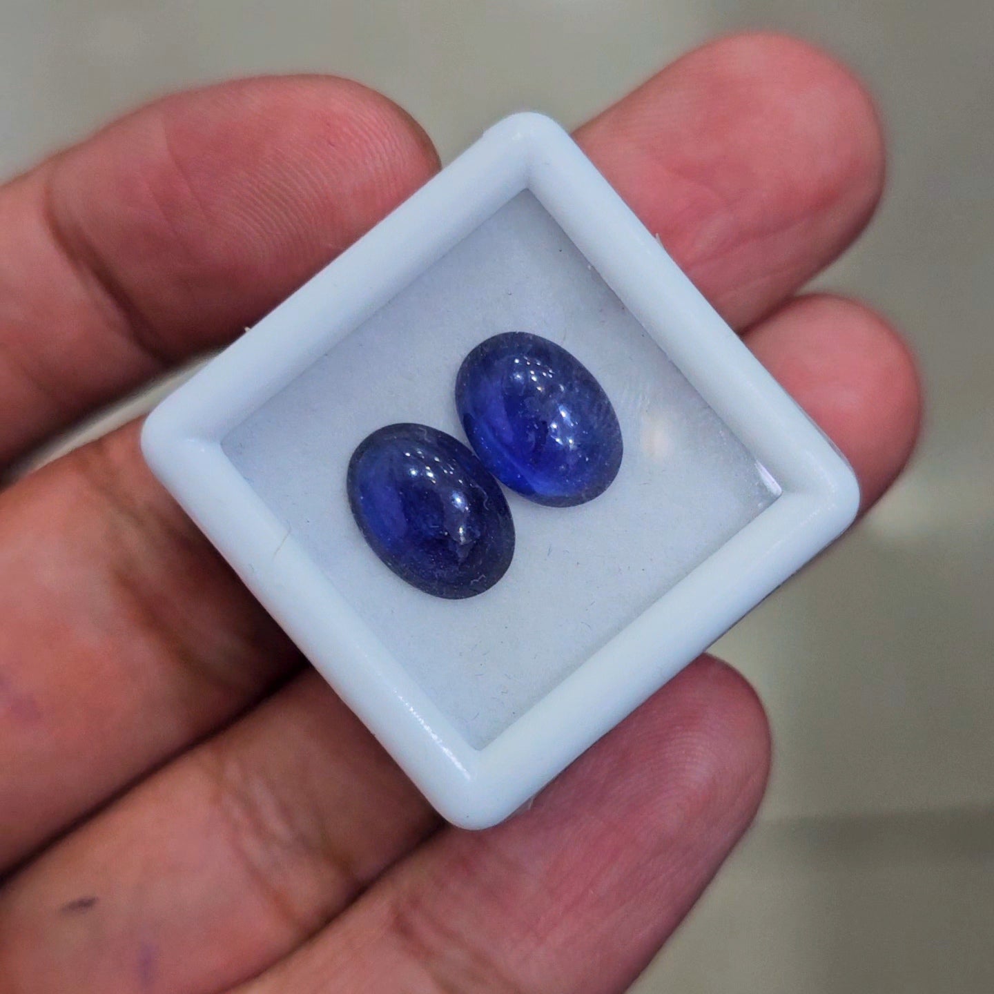 7.8cts Of Natural Tanzanite Cabochons | 10x8mm | Shape: Oval | 2Pcs