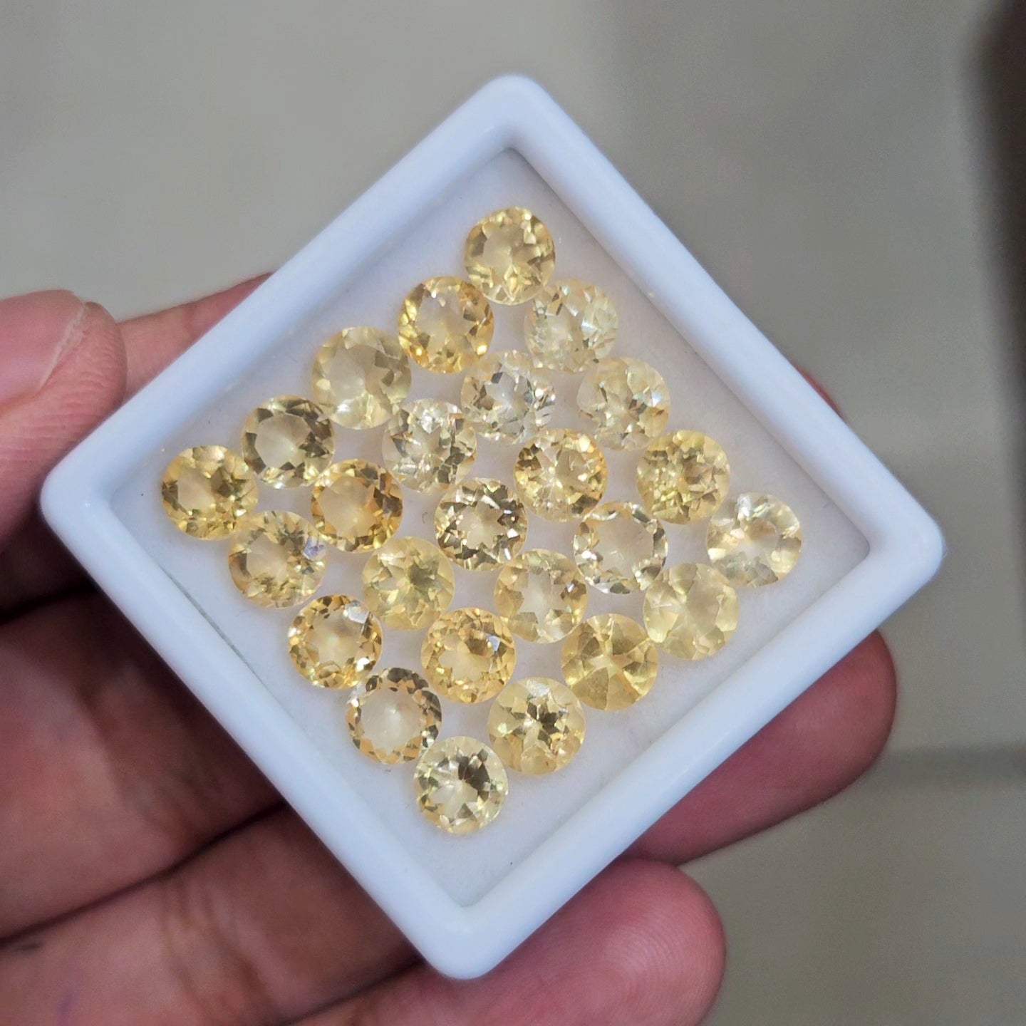 25 Pcs Of Natural Citrine Faceted | Round | Size: 6mm