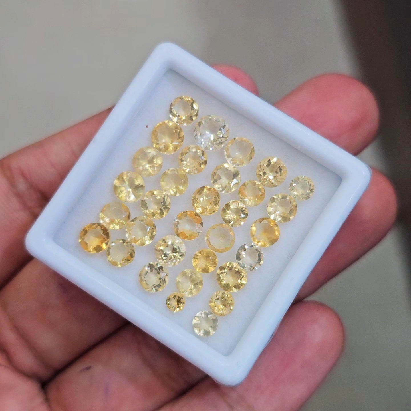 8 Pcs Of Natural Citrine Faceted | Round | Size: 3-5mm