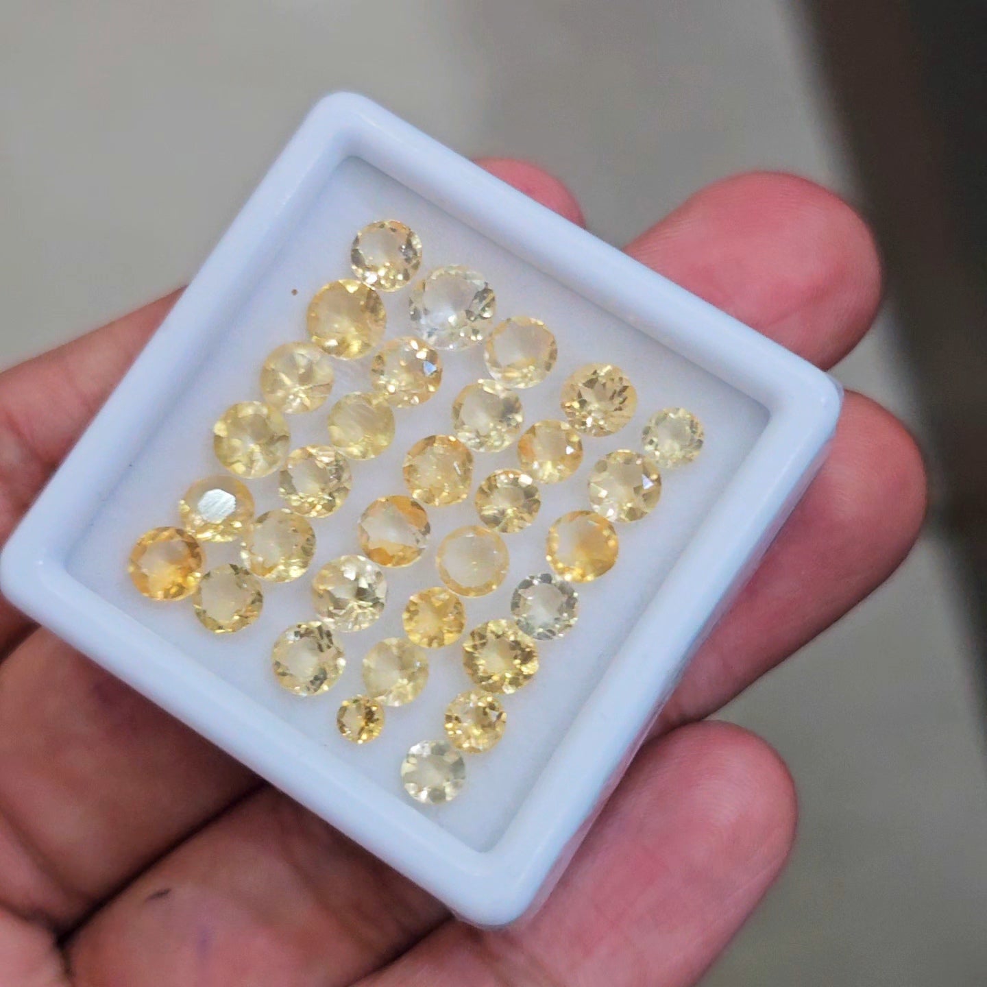 8 Pcs Of Natural Citrine Faceted | Round | Size: 3-5mm