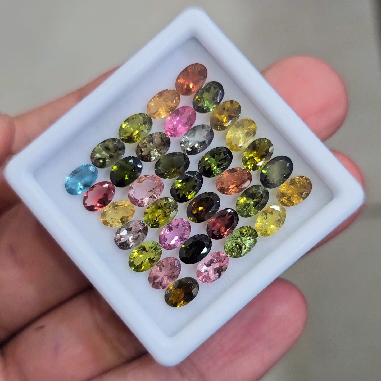 16.2cts Natural Multi Tourmaline Faceted | Oval | Size:6x4mm |35 Pcs