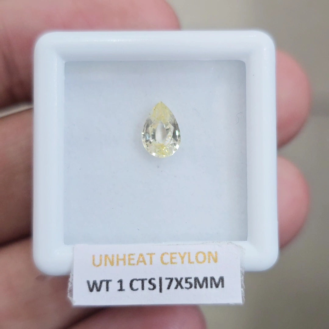 Natural Unheated Sapphire From Ceylon | 7x5mm | Pear