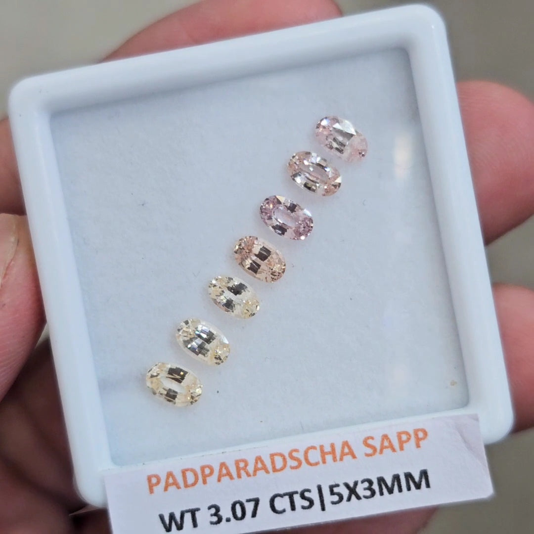 1 Box Natural Unheated Padparadscha Sapphire | 5x3mm | Oval