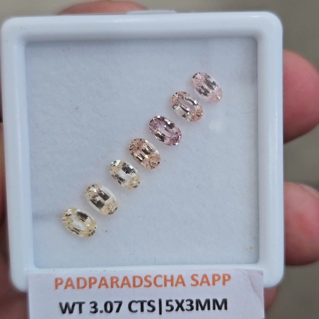 1 Box Natural Unheated Padparadscha Sapphire | 5x3mm | Oval