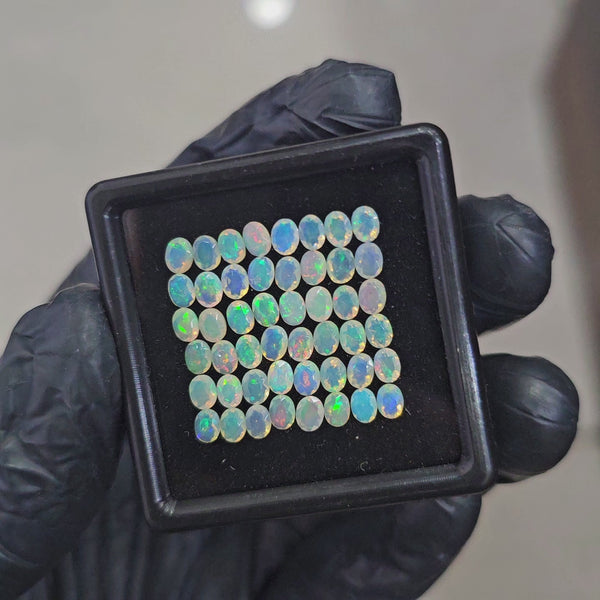 48Pcs of Natural Opal Faceted | Oval | Size: 4x3mm