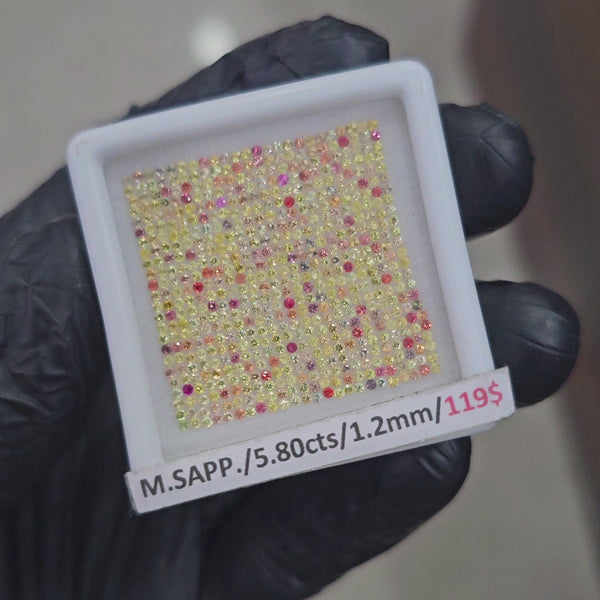 Natural Unhearted Multi Sapphire Ideal Cut | Round | 1.2mm