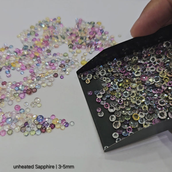 5 Carats Unheated Sapphire Pastel rosecuts | 30 Pcs approx |3-5mm sizes