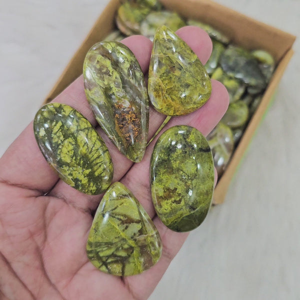 500 Grams of Green Opal Cabochon | 1