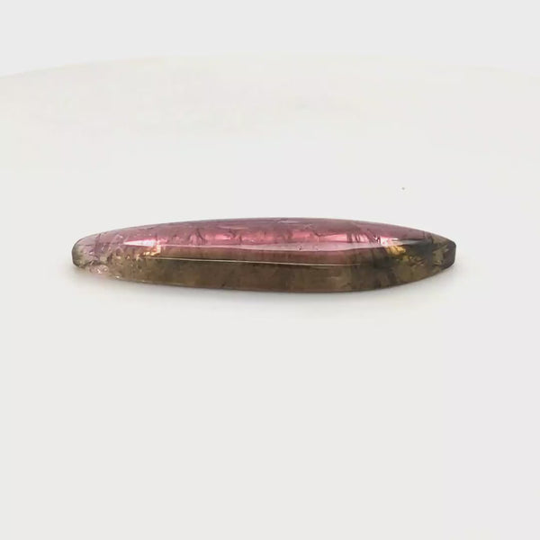 1 Pics Of Natural Watermelon Tourmaline Slice | Size:43X12mm | With Certificate