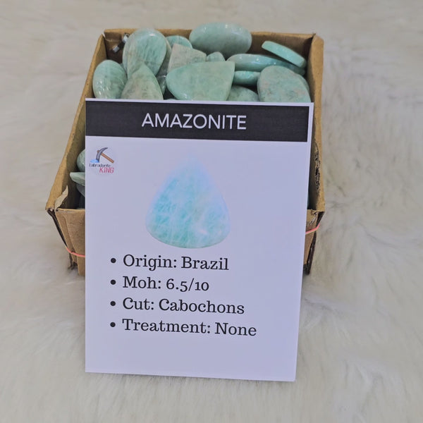 500g of Amazonite Cabochons | 120-140Pcs | 18mm to 50mm |