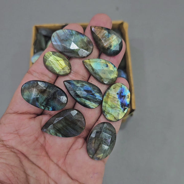50 of Labradorite Rosecuts with flat backs | 17 to 30mm