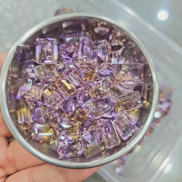 5 Pcs Natural Ametrines | Sqaure and Rectangular only | 8-12mm