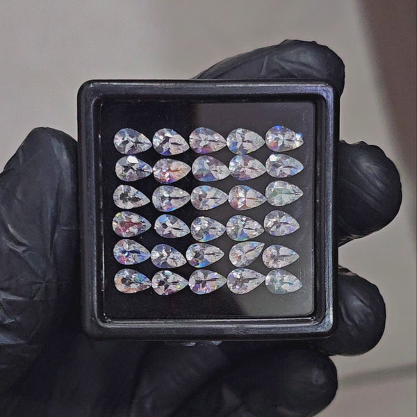 30 Pcs Natural Madagascar Moonstones Faceted | Shape: Pear| Size: 6-5mm | Top quality