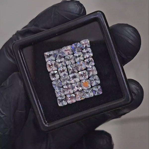 30 Pcs Natural Madagascar Moonstones Faceted | Shape: Square | Size: 4mm | Top quality