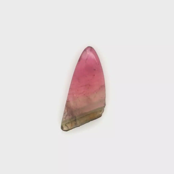 1 Pics Of Natural Watermelon Tourmaline Slice | Size:28x12mm | With Certificate