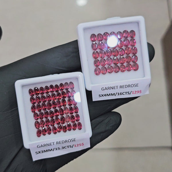 Natural Redrose Garnet | Oval | Size: 5mm