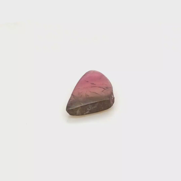 1 Pics Of Natural Watermelon Tourmaline Slice | Size:28x12mm | With Certificate