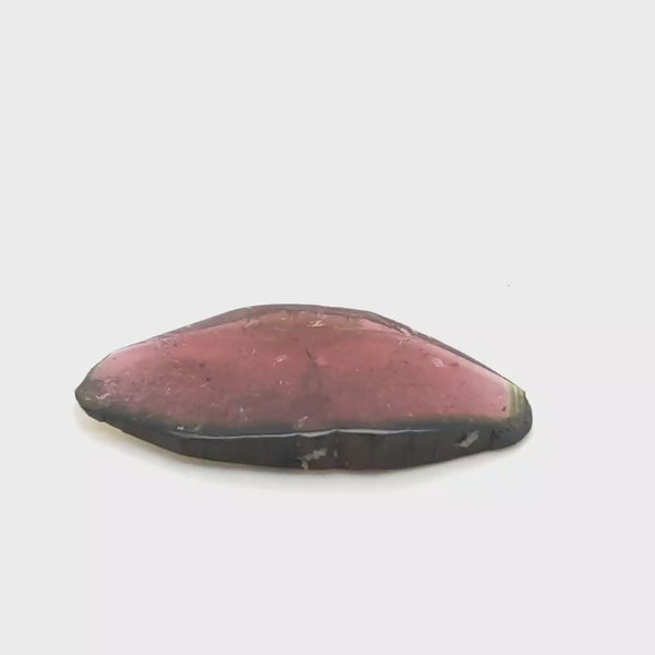 1 Pics Of Natural Watermelon Tourmaline Slice | Size:37X22mm | With Certificate