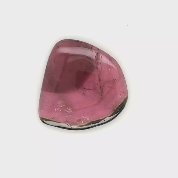 1 Pics Of Natural Watermelon Tourmaline Slice | Size:16X15mm | With Certificate
