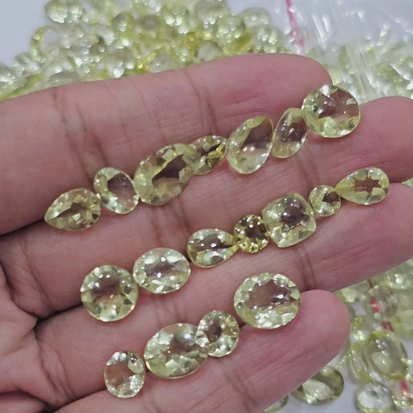 20 Pieces Natural Yellow Quartz | BUFF TOP CUT| Size: 6mm to 15mm