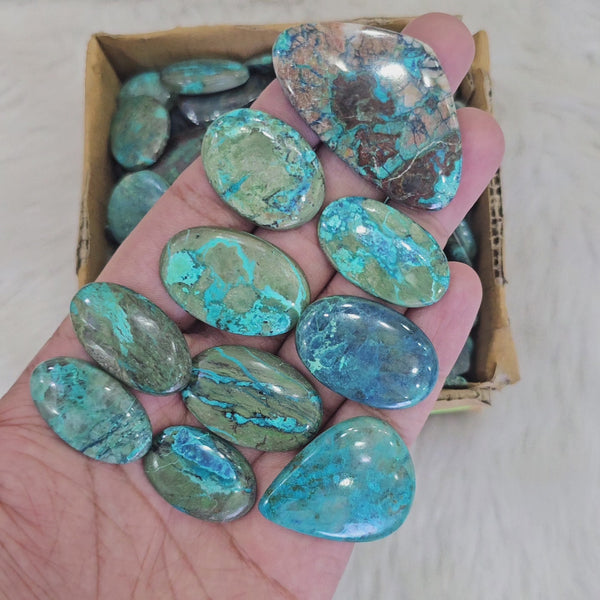 500g / 1kg Chrysocolla Cabochons | 120-140Pcs | 18mm to 50mm