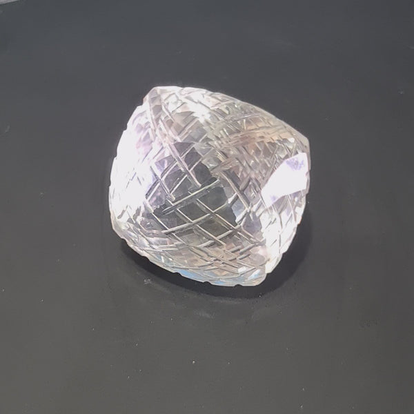 Natural 1 piece hand carved White topaz  : Cushion Shape | Size:23mm