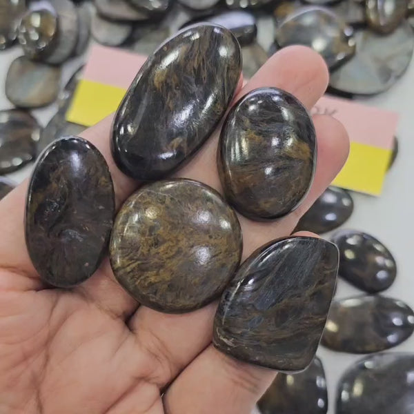 100 Grams Natural Pietersite-Dark Gemstones | 20–50mm | 12–15 Pcs | Mixed Shapes