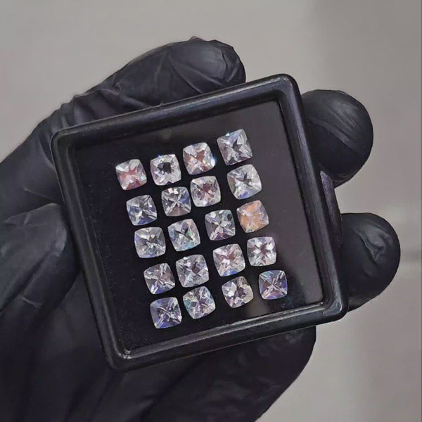 20 Pcs Natural Madagascar Moonstones Faceted | Shape: Square| Size: 5mm | Top quality