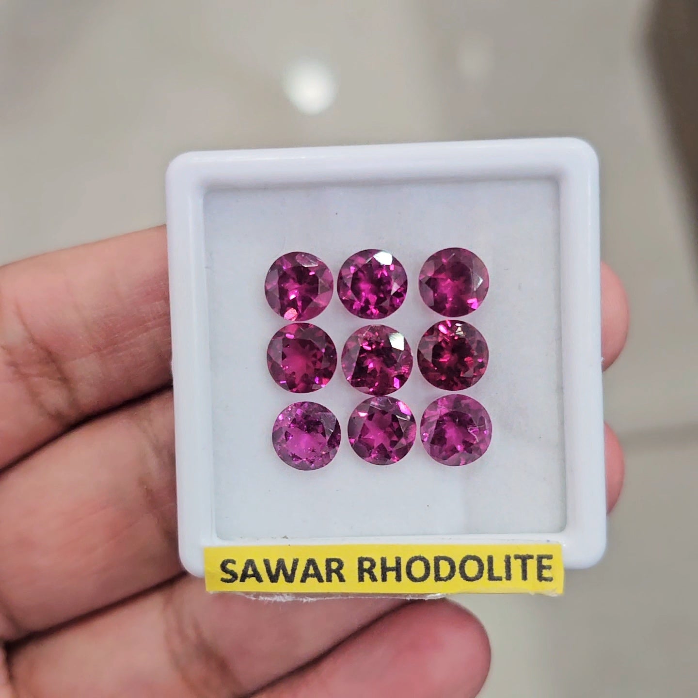 9 Pcs Natural Sawar Garnet Faceted | Shape: Round | Size: 7mm