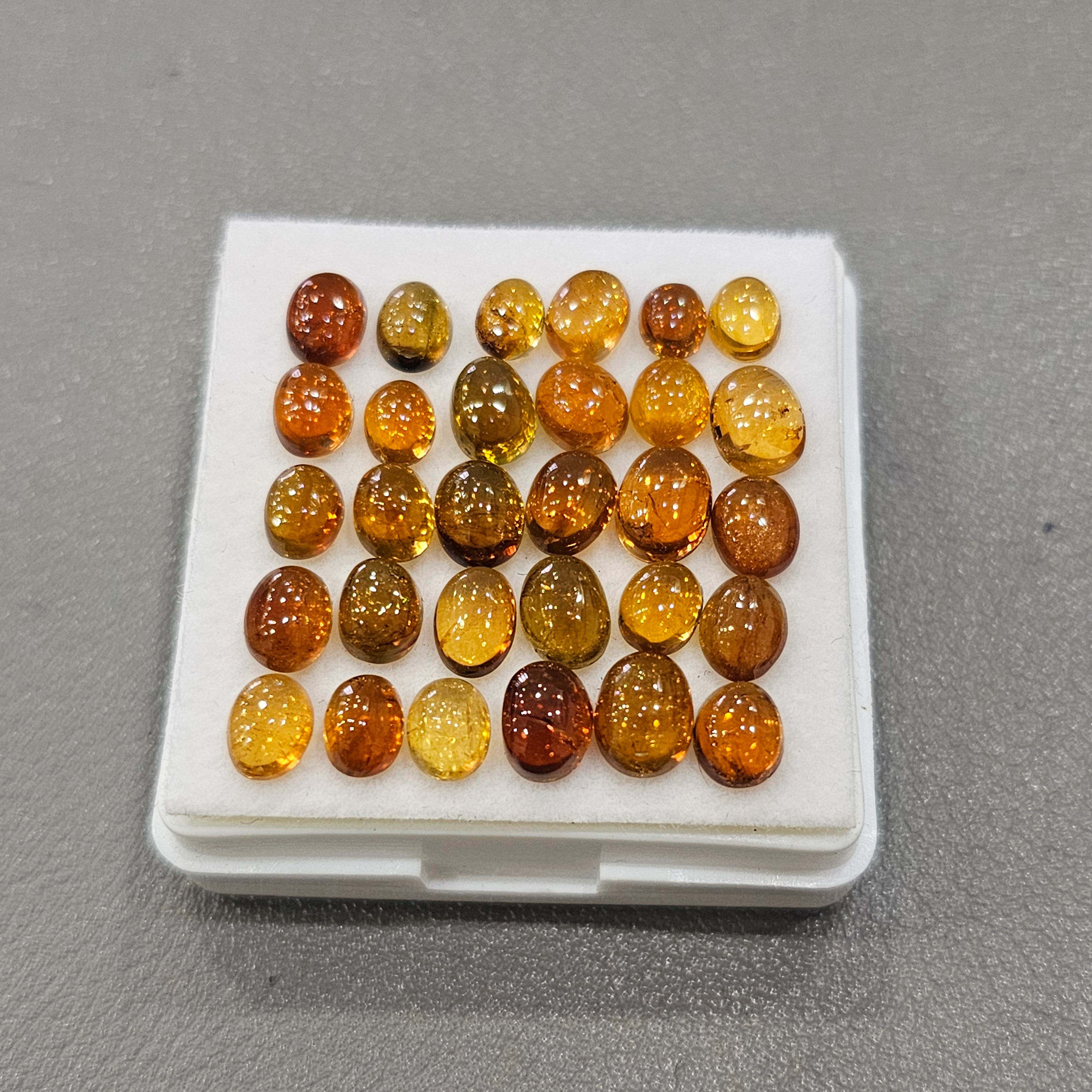 32 Pcs Natural Multi Tourmaline Cabochon | Mix | Size: 5-7mm - The LabradoriteKing