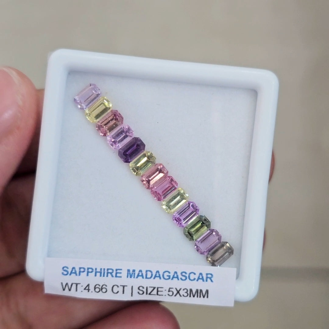 Box Of Natural Madagascar Unheated Sapphire | 5x3mm | Rectangle