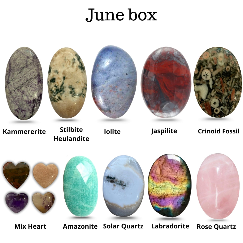 Gemstone curated Box | 1 KG Cabochon Box | 100 +Pcs - The LabradoriteKing